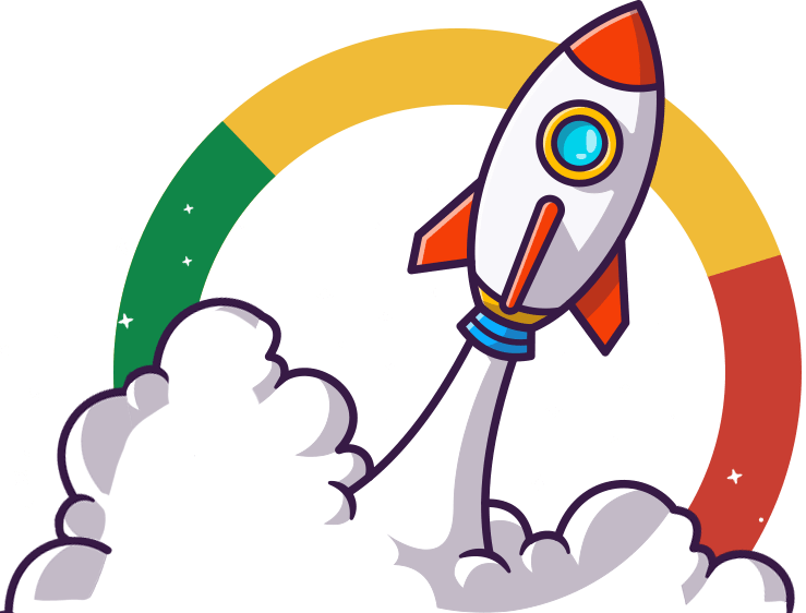 Rocket launching with website 4 startups branding cartoon